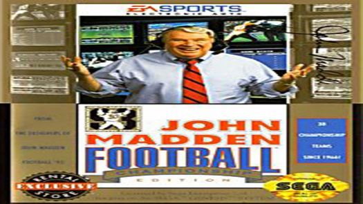 John Madden Football 93 - Championship Edition